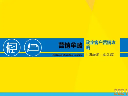 政企大客户营销技巧攻略培训优秀文档