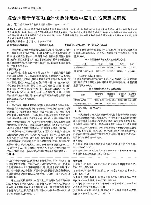 综合护理干预在颅脑外伤急诊急救中应用的临床意义研究