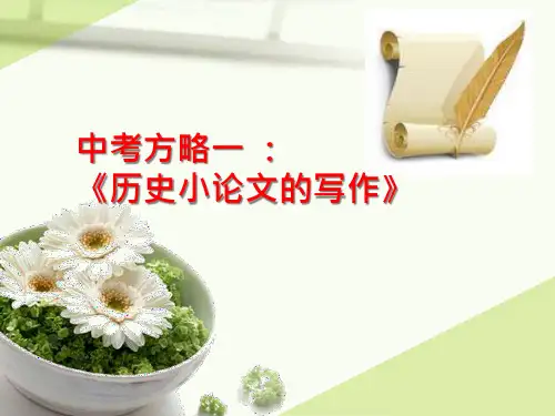 中考方略一：历史小论文的写作PPT课件