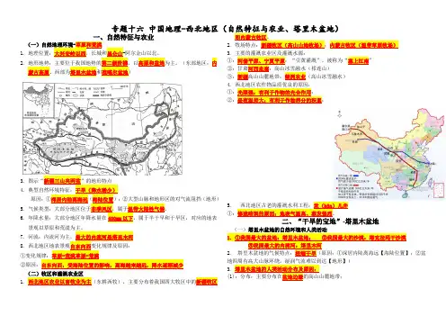 专题十六中国地理-西北地区(塔里木盆地)