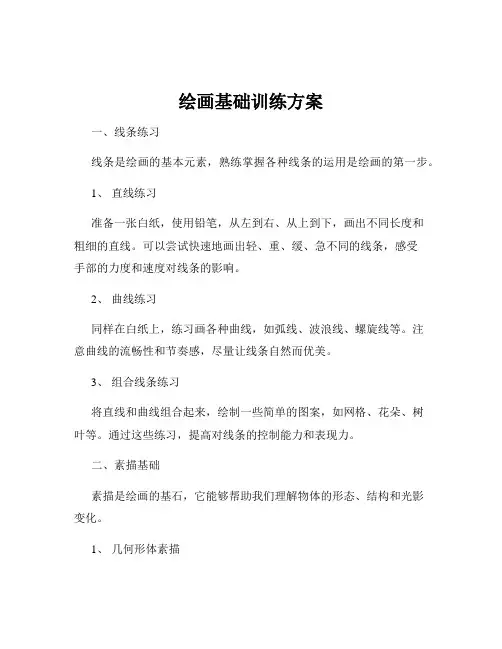 绘画基础训练方案