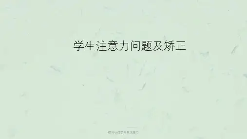 教育心理学第章注意力课件