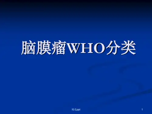 脑膜瘤WHO分类