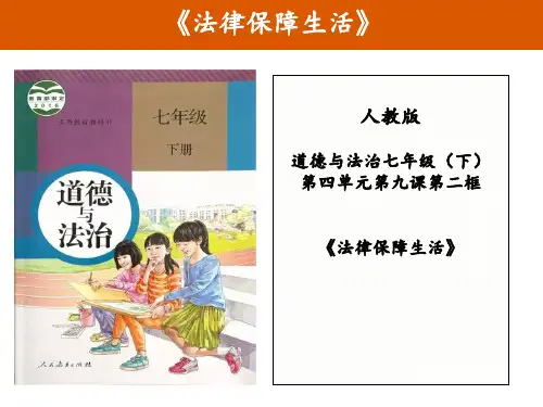 9.2法律保障生活 说课课件(26张幻灯片)