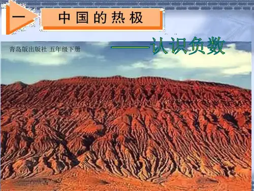 青岛版五下数学1.1认识负数课件(1)
