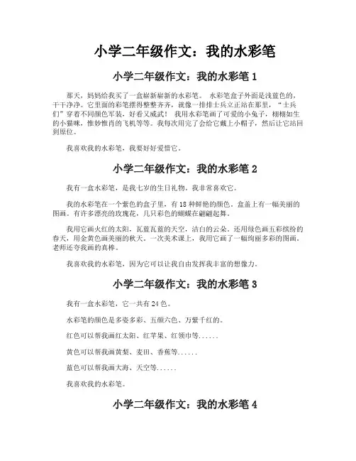 小学二年级作文我的水彩笔