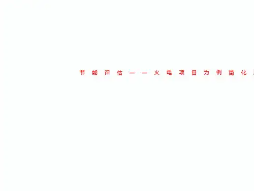 节能评估——火电项目为例简化版