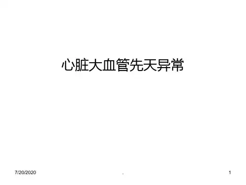心脏大血管先天异常PPT课件