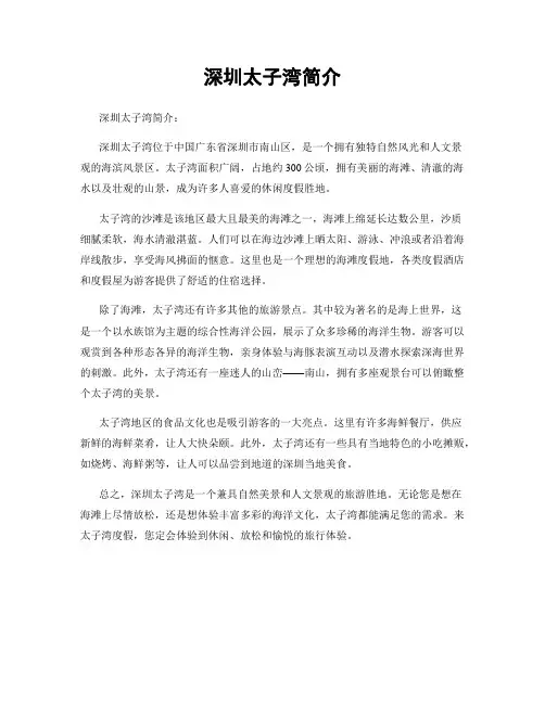 深圳太子湾简介