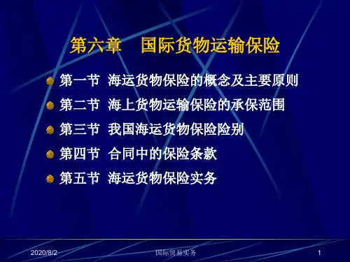 国际贸易实务-国际货物运输保险