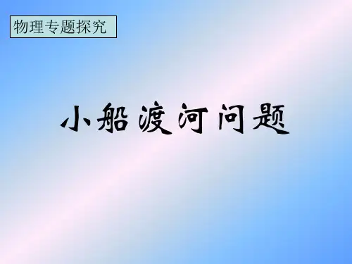 高中物理课件-小船渡河专题探究