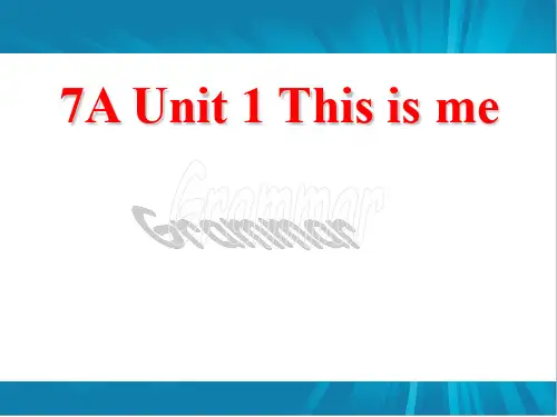 [译林版]7A Unit1 grammar 教学课件