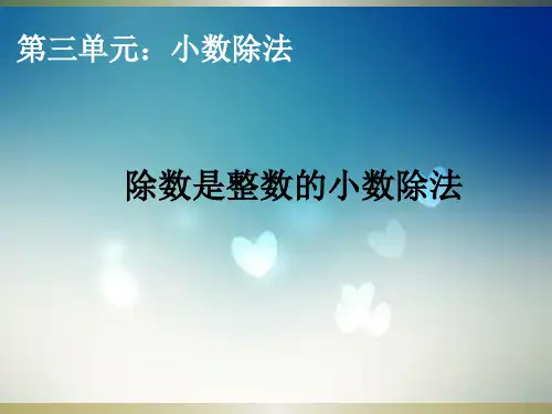 人教版五年级数学上册3.1除数是整数的小数除法课件(19张ppt)