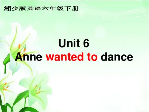 六年级下英语课件unit6 Anne wanted to dance_湘少版