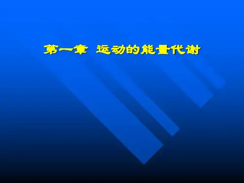 运动的能量代谢(1)幻灯片PPT