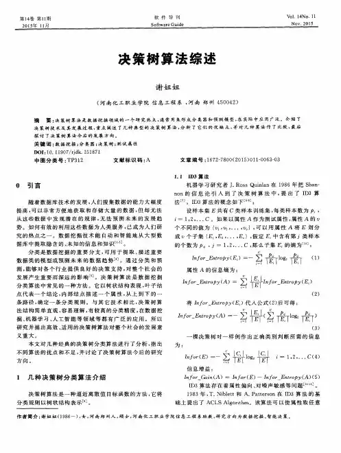 决策树算法综述