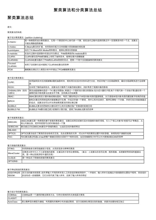 聚类算法和分类算法总结