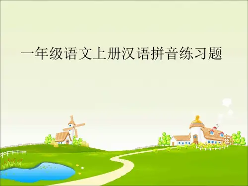 最新小学一年级语文上册汉语拼音练习题(练习、讲解版)