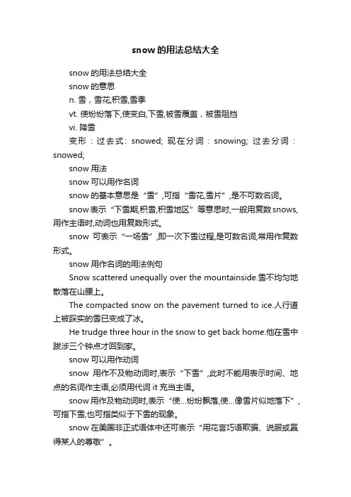 snow的用法总结大全