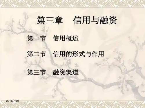 金融学-信用 课件讲诉