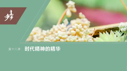 2024年高考政治一轮复习(部编版) 必修4 第18课 时代精神的精华