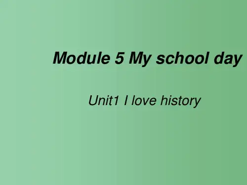 七年级英语上册 Module 5《Unit 1 I love history》课件 (新版)外研版