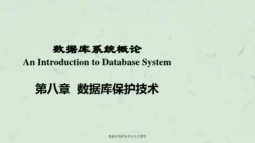 数据库保护技术安全完整性课件