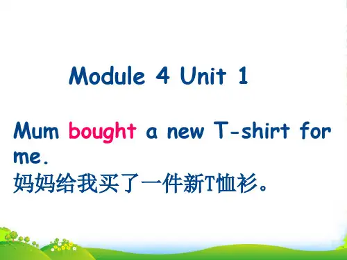 新外研版五年级英语上册M4U1Mum bought a new T-shirt for me.课件