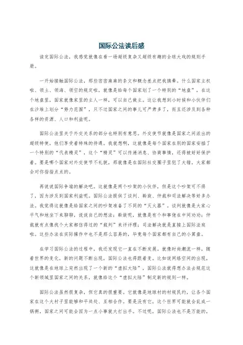 国际公法读后感