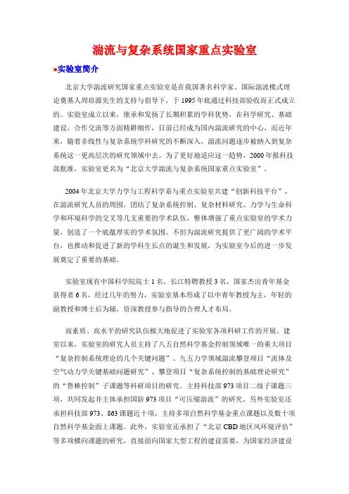 湍流与复杂系统国家重点实验室(北大)