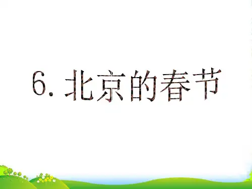 六年级语文上册 北京的春节课件 语文A