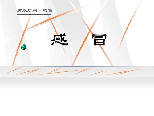 中医内科学-感冒ppt课件