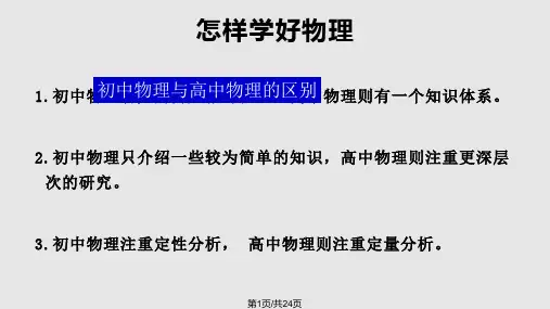 高中物理必修一课PPT课件