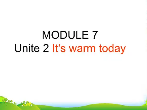 新外研版三年级英语下册Module 7 Unit 2 It's warm today 课件3