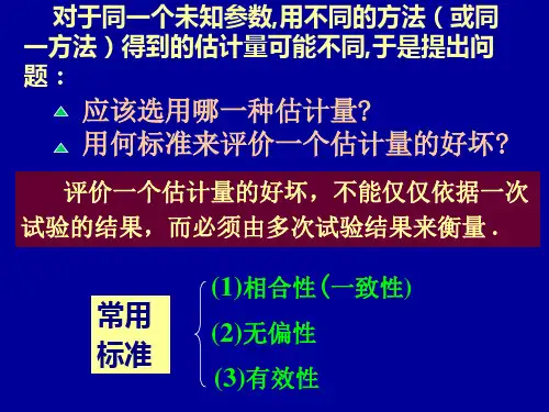 6-2点估计的评价标准