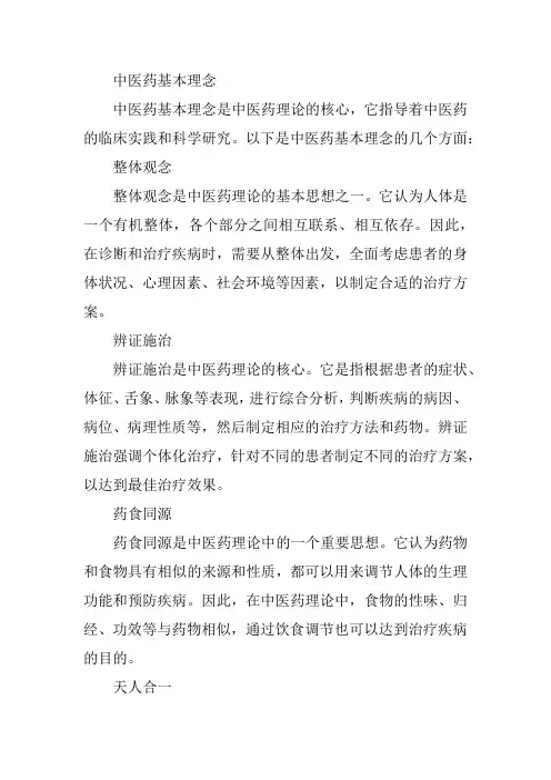 中医药基本理念