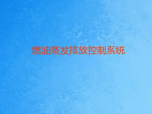 燃油蒸发控制系统ppt课件