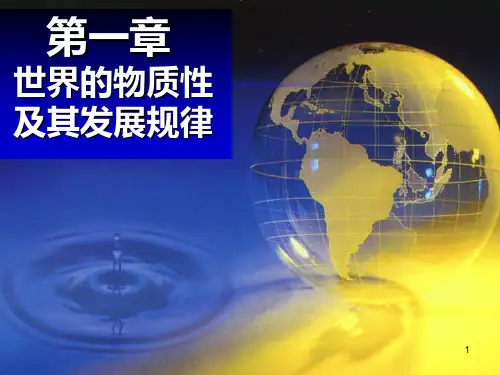 马克思主义基本原理世界的物质性及其发展规律 PPT课件