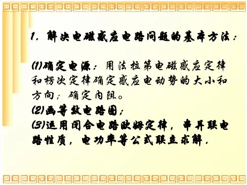 高二物理 选修3-2 第一章 电磁感应【精品课件】