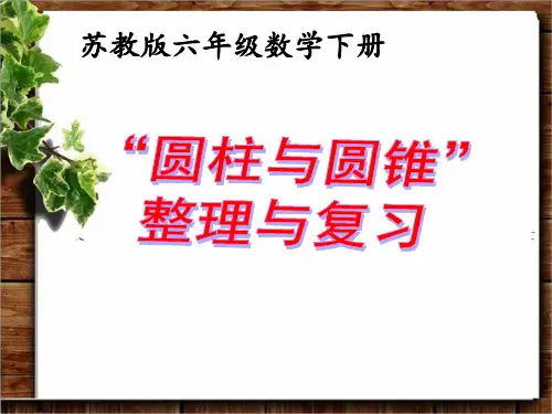 最新苏教版六年级数学下册第2单元《圆柱和圆锥》(整理与练习)课件