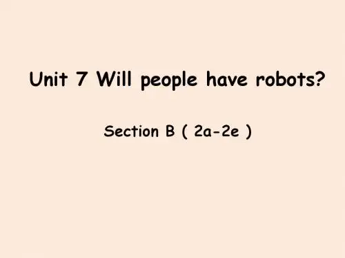 2015年秋八年级英语上册(人教版)课件unit7SectionB(2a-2e)(7ppt)