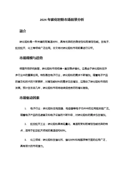 2024年碳化钽粉市场前景分析
