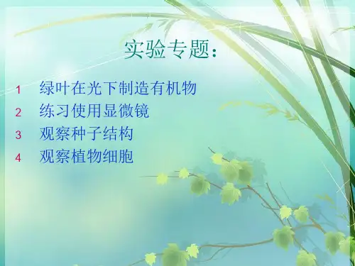 初中生物对照实验专题复习.. PPT课件 图文