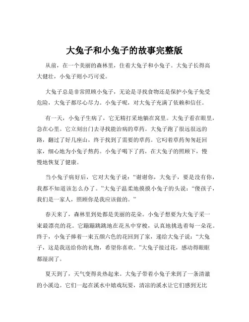 大兔子和小兔子的故事完整版