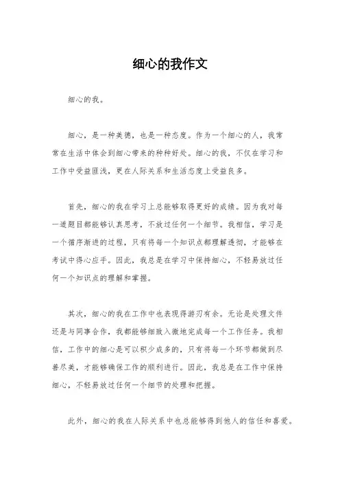 细心的我作文