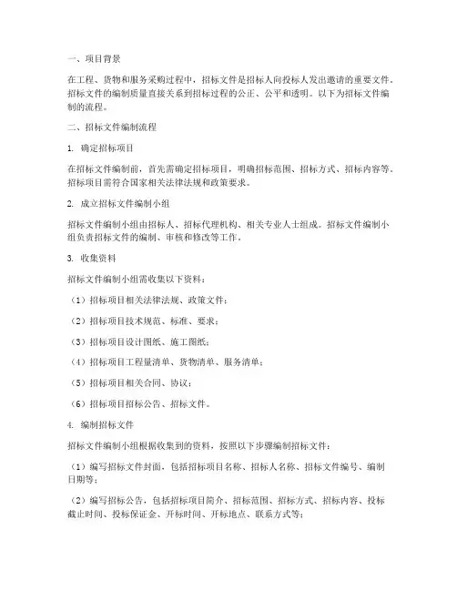 招标标文件编制流程