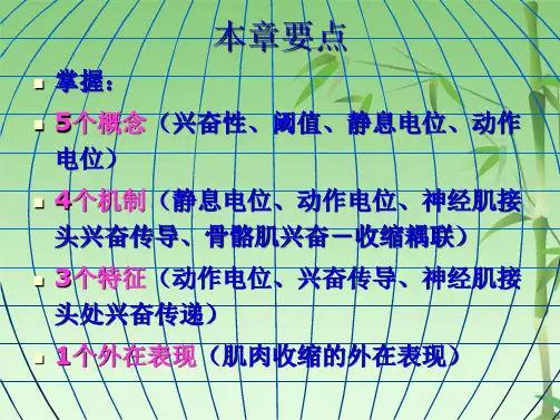  人体的基本生理功能-兴奋性(共61张PPT)
