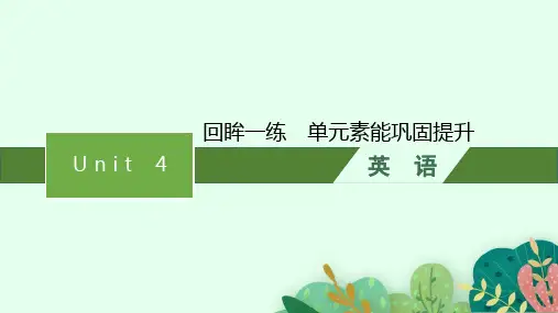 人教版高中英语必修第三册精品课件 Unit 4 SPACE EXPLORATION 单元素能巩固提升
