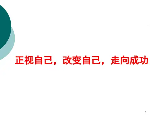 励志主题班会正视自己,改变自己,走向成功PPT幻灯片