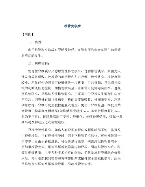 椎管狭窄症